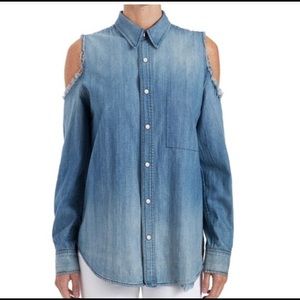 STROM Atelje cold shoulder ombré chambray